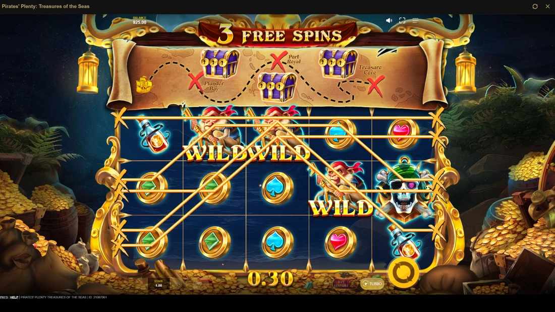 Pirates Plenty Treasures of the Seas Free Spins
